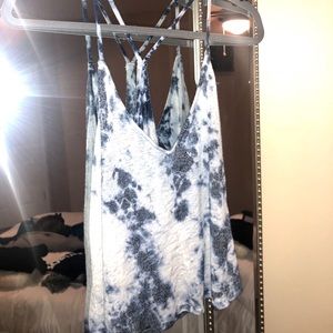 ME TO WE  blue tie dye tanktop